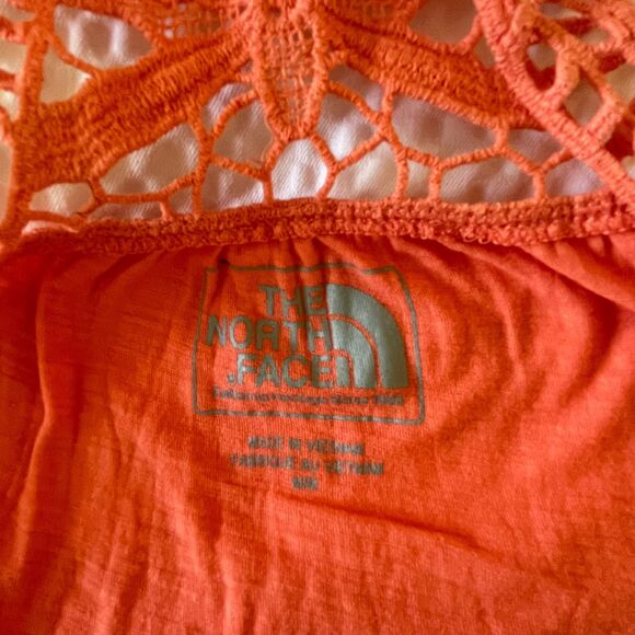 The North Face Women's Sleeveless Tshirt Orange Tank Top Size M - Picture 5 of 7